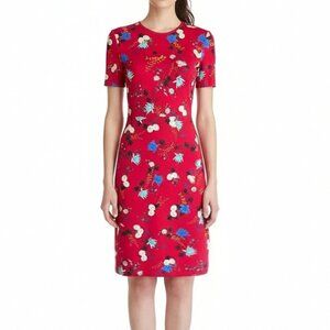 ERDEM Essie Floral Print Jersey Knit Dress